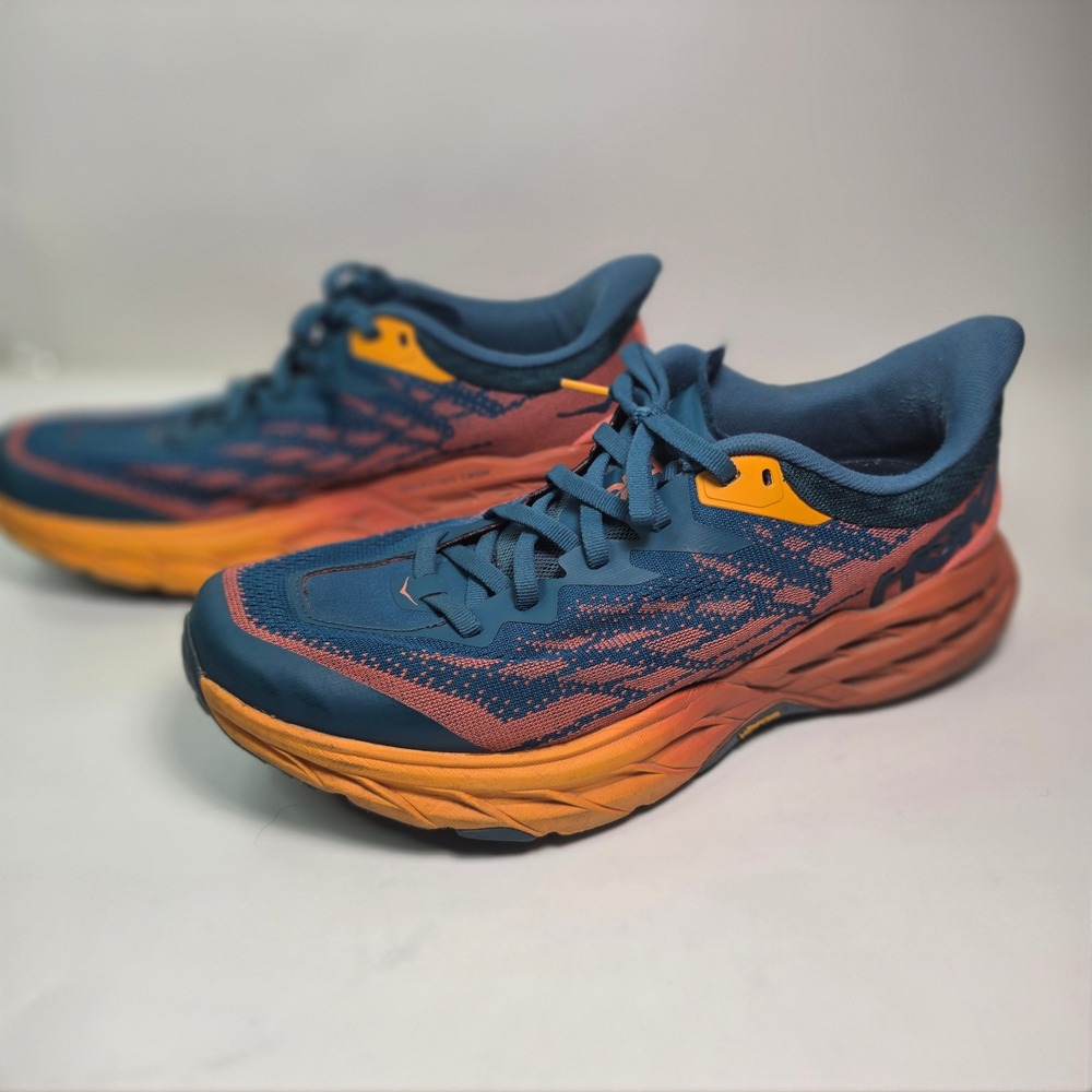 Hoka One One Speedgoat 5 Women 9 Blue Coral Camellia Trail Running Shoes 1123158